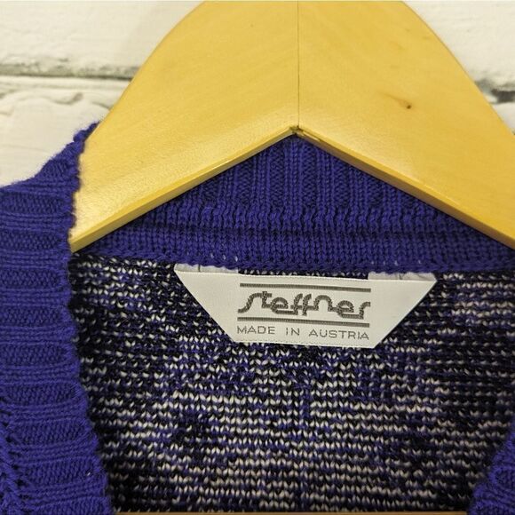 Vintage Steffner Virgin wool sweater, Christmas sweater, Snowflake ski sweater, - Picture 3 of 8